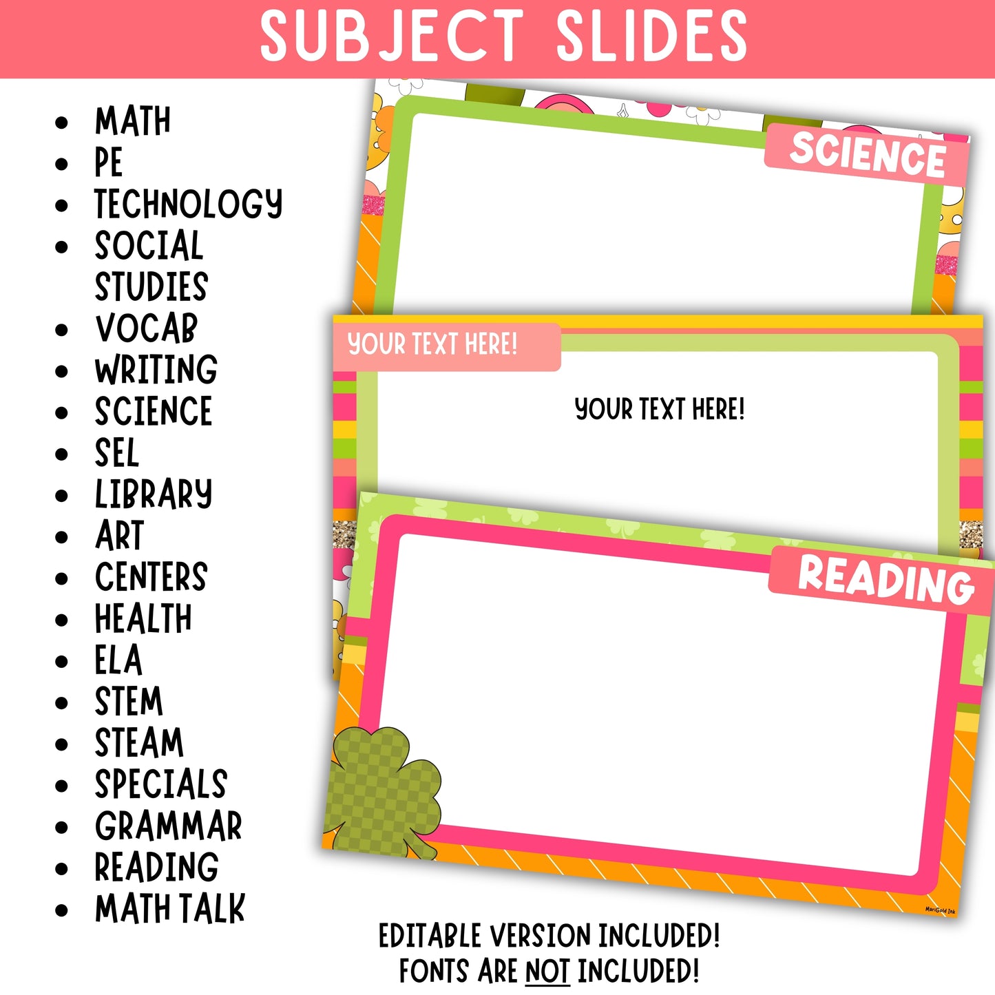 St. Patrick’s Day Classroom Slides (200+ Editable Slides)