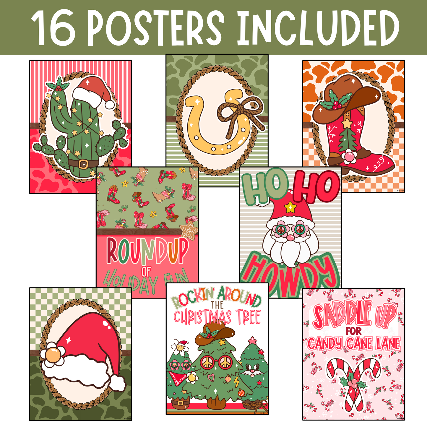 Western Christmas Classroom Posters | Winter Bulletin Board Ideas (DIGITAL FILE)