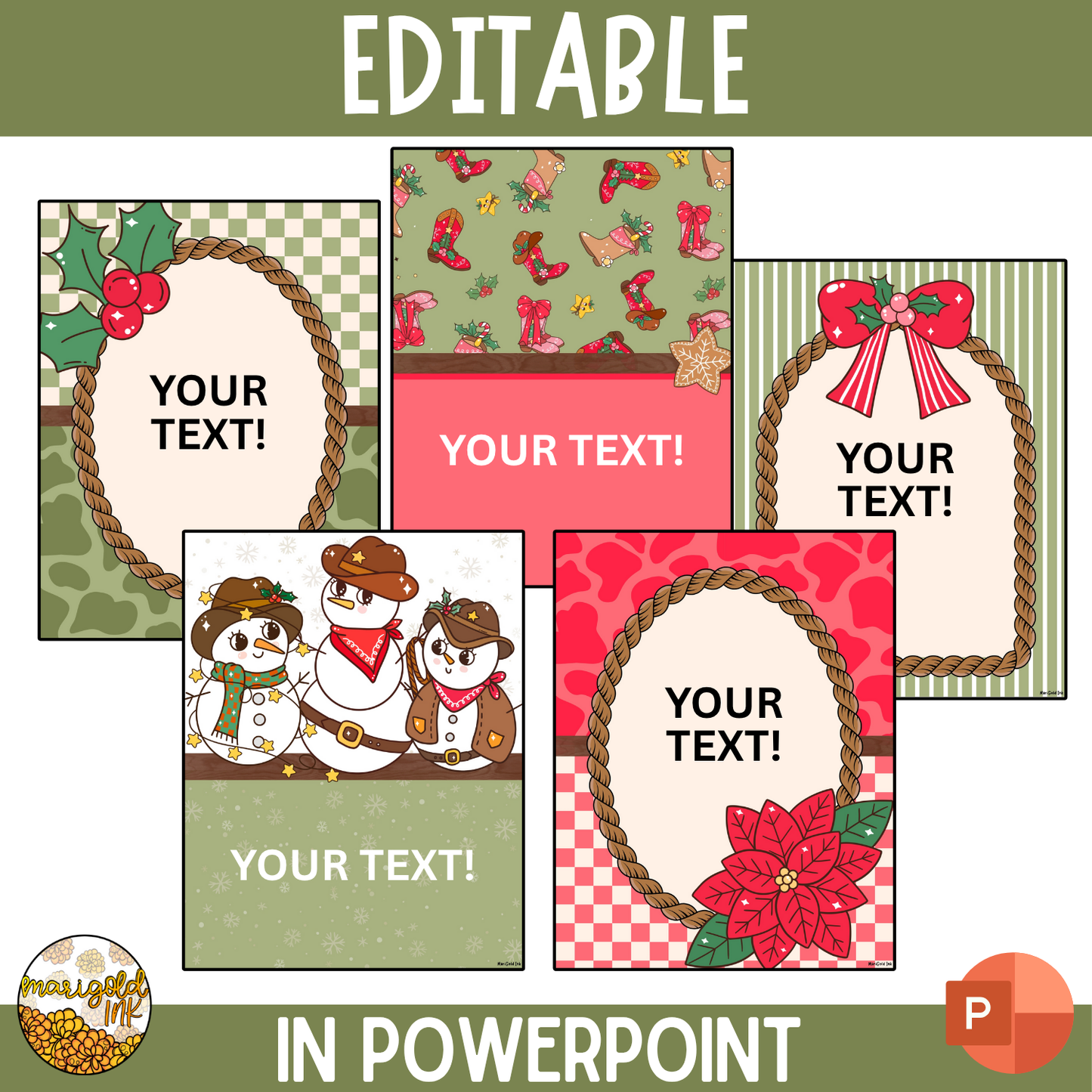 Western Christmas Classroom Posters | Winter Bulletin Board Ideas (DIGITAL FILE)