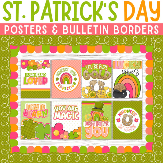 St. Patrick’s Day Classroom Poster Set (Editable) [DIGITAL DOWNLOAD]