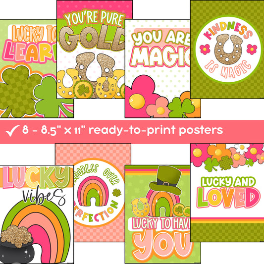 St. Patrick’s Day Classroom Poster Set (Editable) [DIGITAL DOWNLOAD]