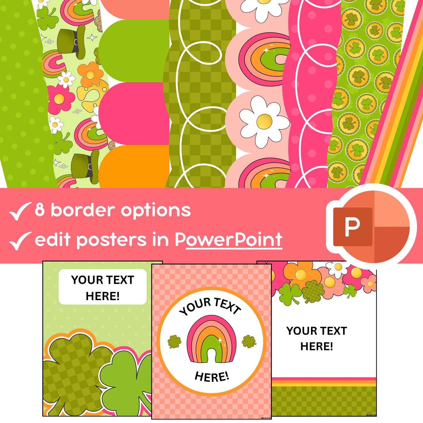 St. Patrick’s Day Classroom Poster Set (Editable) [DIGITAL DOWNLOAD]